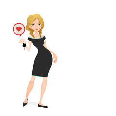 Girl holding car keys