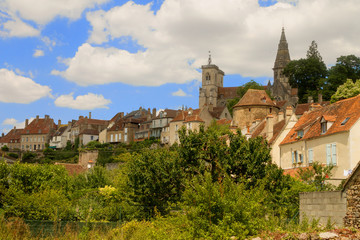Fototapeta na wymiar Medieval town Semur en Auxois, Burgundy, France.