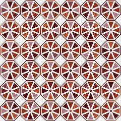 Vector seamless pattern. Stylish geometric seamless texture of colored hexagons