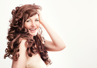 cute pretty girl with curly hair-white light 05_2