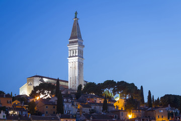 Fototapeta na wymiar Bell tower of Saint Euphemia at sunset