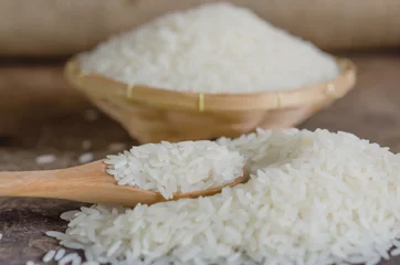 Gordijnen white rice  grains © rakT