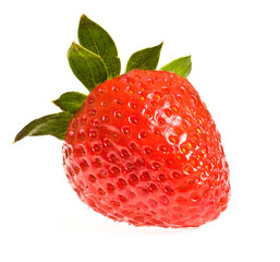 single ripe strawberry