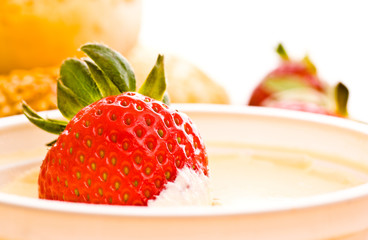 strawberry in sour cream