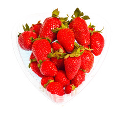 strawberries in heart-shaped pack