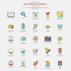 Flat Line Modern Color icons