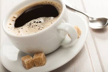 Cup, heap, cane sugar.