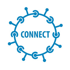 Fototapeta premium vector logo round chip network