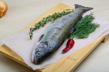 Raw trout
