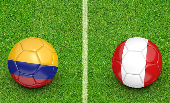 2015 Copa America football tournament, teams Colombia vs Peru