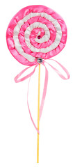 Textile decorative pink lollipop