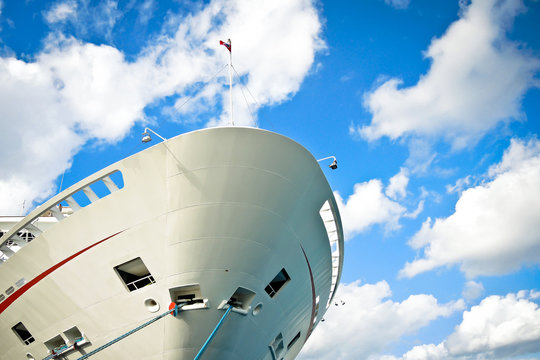 The Hull Of A Cruise Ship