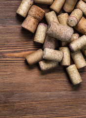 Bunch of wine corks