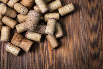 Bunch of wine corks