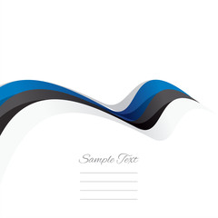 Abstract cover Estonian ribbon white background vector