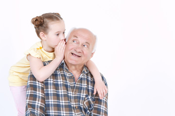 Grandfather with his grand daughter 