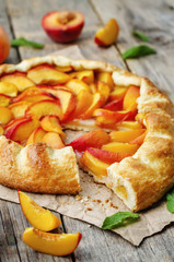 Galette with peaches