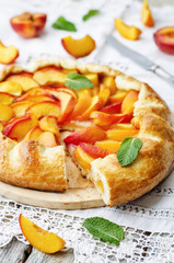 Galette with peaches