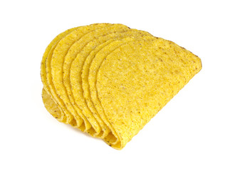 taco shells isolated on white