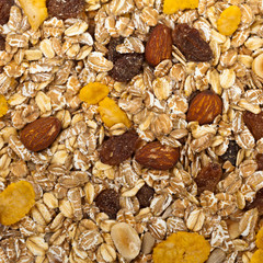 Cereal Muesli Breakfast. Selective focus.