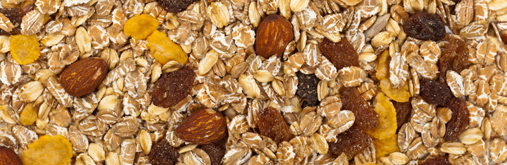 Cereal Muesli Breakfast. Selective focus.