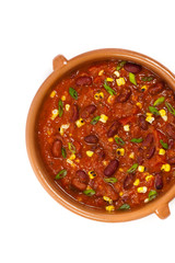 Vegetable Soup Chili. Selective focus.