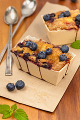 Blueberry Mini Cakes. Selective focus.