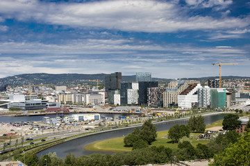 Fototapeta na wymiar Oslo, Downtown, Bjoervia Norway