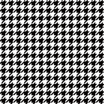 Seamless houndstooth black and white pattern background image
