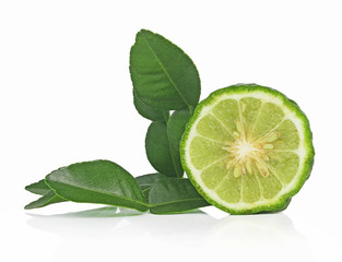 Bergamot isolated white background.