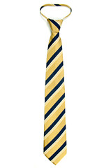 Yellow Neck Tie on White Background