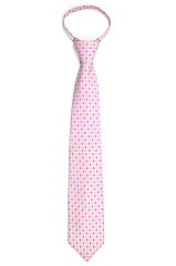 Obraz premium Pink dot Neck Tie on White Background
