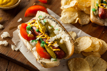 Homemade Chicago Style Hot Dog