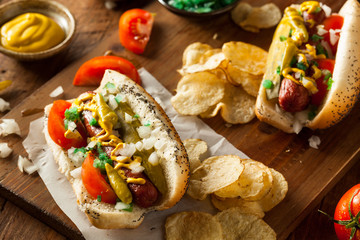 Homemade Chicago Style Hot Dog
