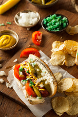 Homemade Chicago Style Hot Dog