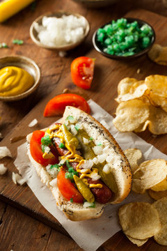 Homemade Chicago Style Hot Dog