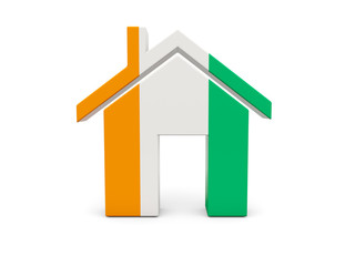Home with flag of cote d Ivoire