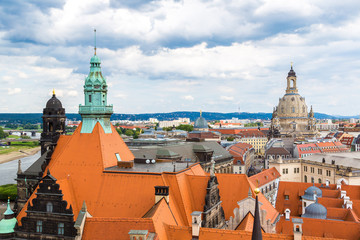 Obraz premium Dresden and Frauenkirche church