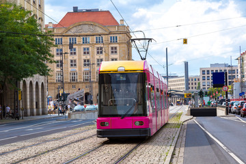 Modern tram in Dresden