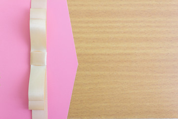 ribbon and pink card