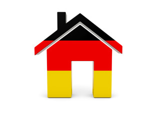 Home with flag of germany