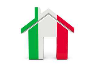 Home with flag of italy