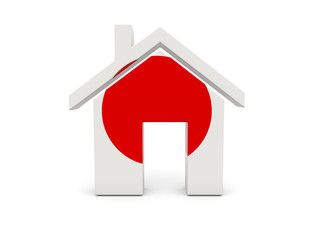 Home with flag of japan
