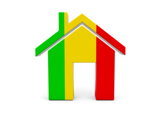 Home with flag of mali