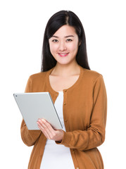 Young woman use of digital tablet