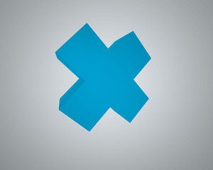 Obraz premium Cancel cross sign on white background