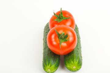 Tomatoes and cucumbers