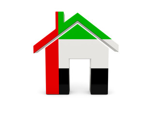 Home with flag of united arab emirates