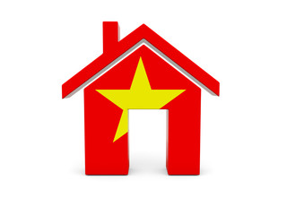 Home with flag of vietnam