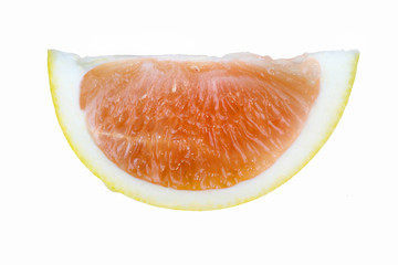 Grapefruit segement isolated on white background